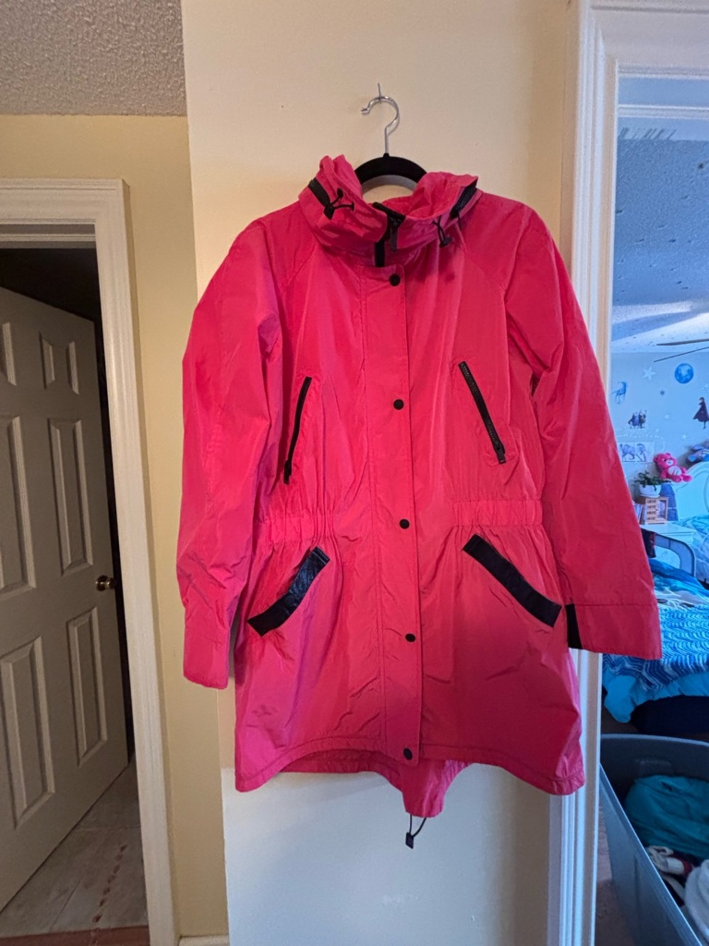 Danier Bright Pink Jacket with Black Trim